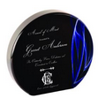 Round Blue Vapor Acrylic Award